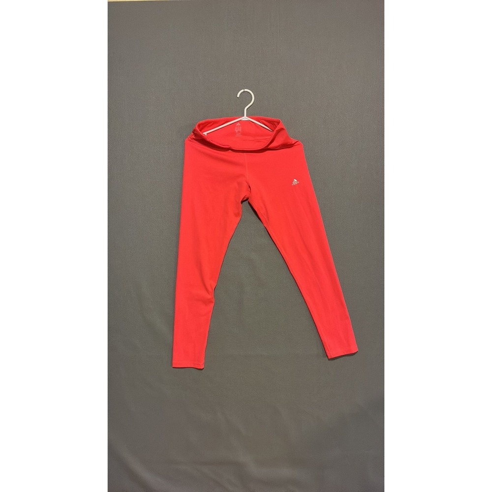 Adidas Women's Climalite Performance Leggings in Electric Coral Red